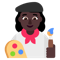 Woman Artist- Dark Skin Tone emoji on Microsoft